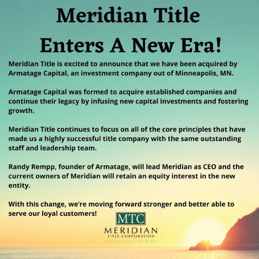 A New Era for Meridian Title